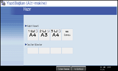 İşlem paneli ekranının gösterimi