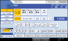 İşlem paneli ekranının gösterimi