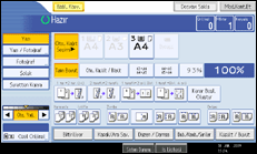 İşlem paneli ekranının gösterimi