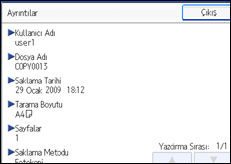 İşlem paneli ekranının gösterimi