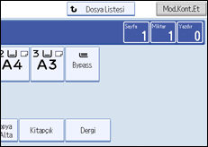 İşlem paneli ekranının gösterimi