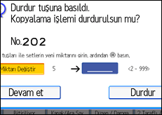 İşlem paneli ekranının gösterimi