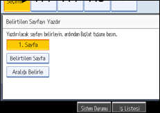 İşlem paneli ekranının gösterimi