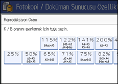 İşlem paneli ekranının gösterimi