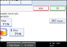 İşlem paneli ekranının gösterimi
