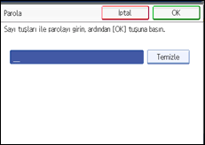 İşlem paneli ekran çizimi
