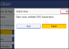 İşlem paneli ekran çizimi
