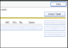 İşlem paneli ekran çizimi