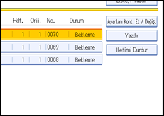 İşlem paneli ekran çizimi