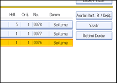 İşlem paneli ekran çizimi