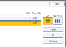 İşlem paneli ekran çizimi