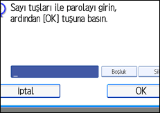 İşlem paneli ekran çizimi