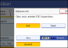 İşlem paneli ekran çizimi
