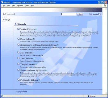 Web tarayıcısı ekranı resmi