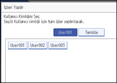 İşlem paneli ekranı gösterimi