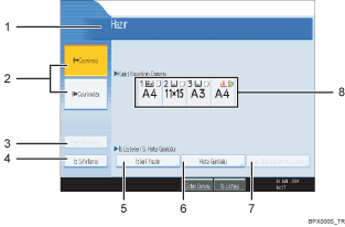 İşlem paneli ekranı gösterimi