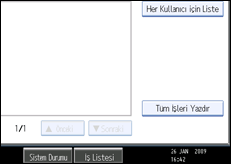 İşlem paneli ekranı gösterimi