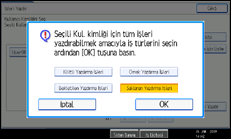 İşlem paneli ekranı gösterimi