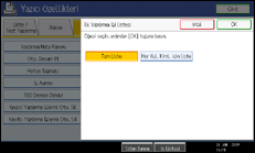 İşlem paneli ekranı gösterimi