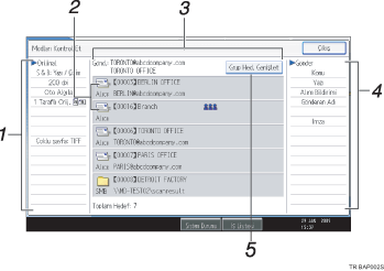 İşlem paneli ekranı gösterimi işaretli balonlu gösterim