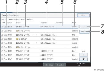 İşlem paneli ekranı gösterimi işaretli balonlu gösterim