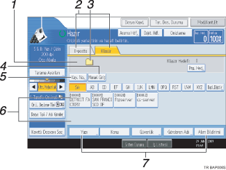 İşlem paneli ekranı gösterimi işaretli balonlu gösterim