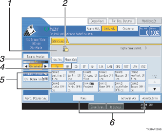 İşlem paneli ekranı gösterimi işaretli balonlu gösterim