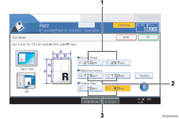 İşlem paneli ekranı gösterimi işaretli balonlu gösterim