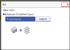 İşlem paneli ekran resmi