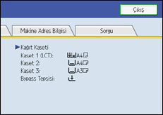 İşlem paneli ekran gösterimi