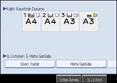 İşlem paneli ekran gösterimi
