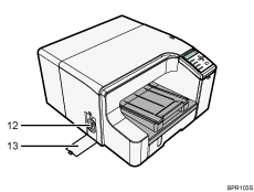 printer body illustration numbered callout illustration