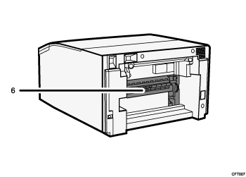 Ilustración del cuerpo de la impresora, ilustración con llamadas numeradas