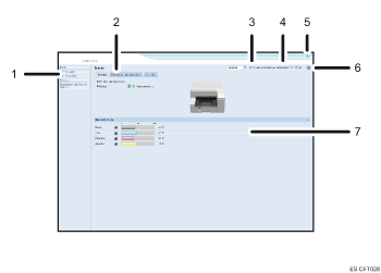 Ilustración de llamada numerada de ilustración de pantalla del explorador Web