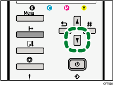 Ilustración de la tecla de flecha hacia abajo