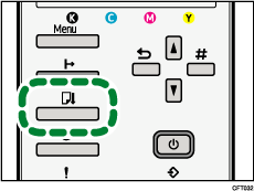 Ilustración de la tecla de alimentación forzada