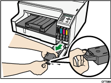 Ilustración de la unidad de recogida de tinta
