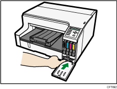 Ilustración de la unidad de recogida de tinta