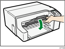 ilustración de la rampa de salida de la bandeja 1