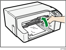 ilustración de la rampa de salida de la bandeja 1