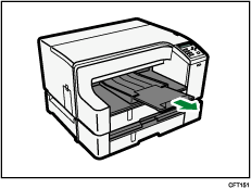 Ilustración de la extensión de la rampa de salida