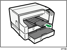 Ilustración de la extensión de la rampa de salida