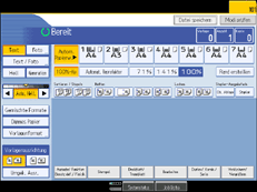 Die Abbildung zeigt das Bedienfeld-Display