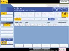 Die Abbildung zeigt das Bedienfeld-Display