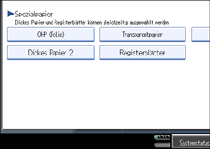 Die Abbildung zeigt das Bedienfeld-Display