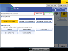 Die Abbildung zeigt das Bedienfeld-Display