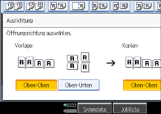 Die Abbildung zeigt das Bedienfeld-Display
