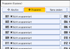 Die Abbildung zeigt das Bedienfeld-Display