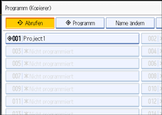 Die Abbildung zeigt das Bedienfeld-Display