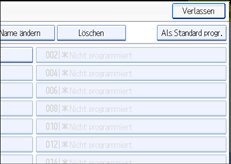 Die Abbildung zeigt das Bedienfeld-Display